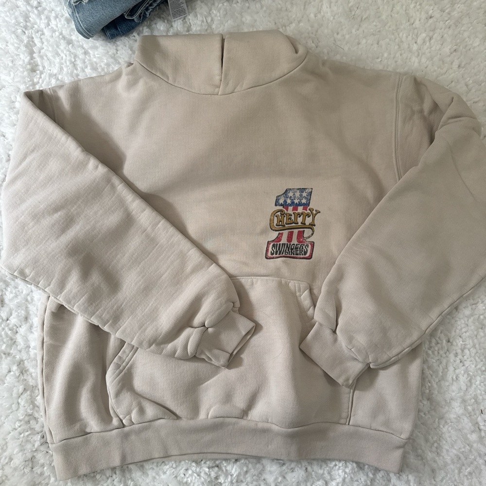 Cream Graphic Hoodie
